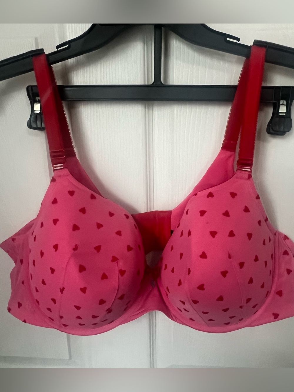 torrid Pink Bra with Red Heart Print